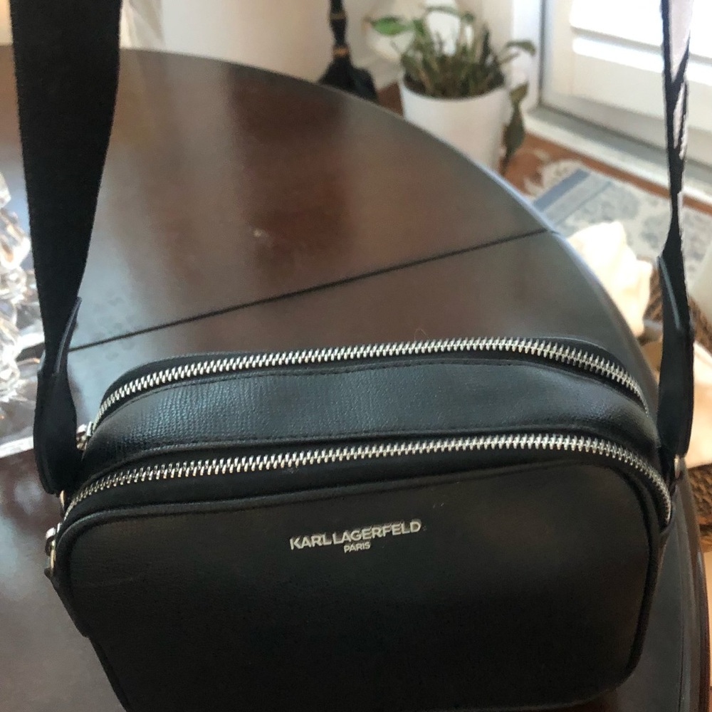 Karl lagerfeld Paris zipper closure shoulder bag